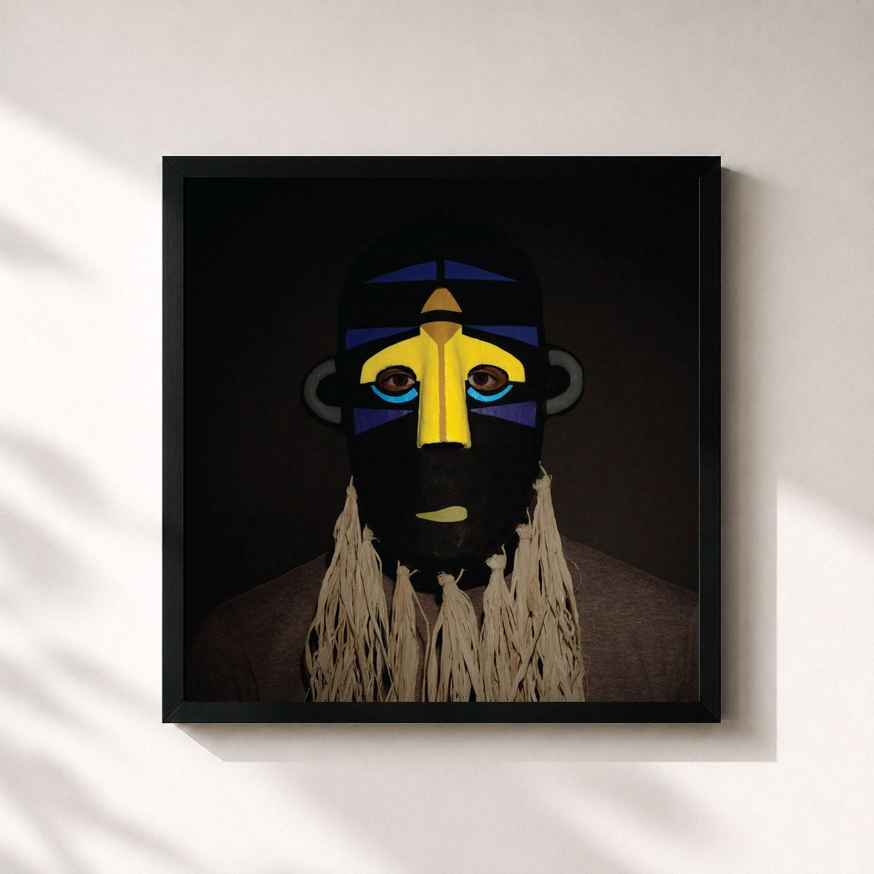 #noir Tableau carré de l'album SBTRKT de SBTRKT, cadre noir 32x32 cm