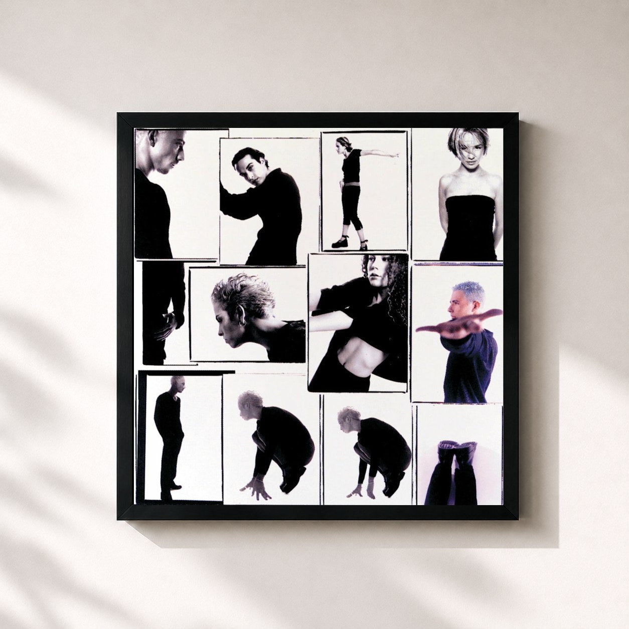 #noir Tableau carré de l'album Esperanto de Kabah, cadre noir 32x32 cm