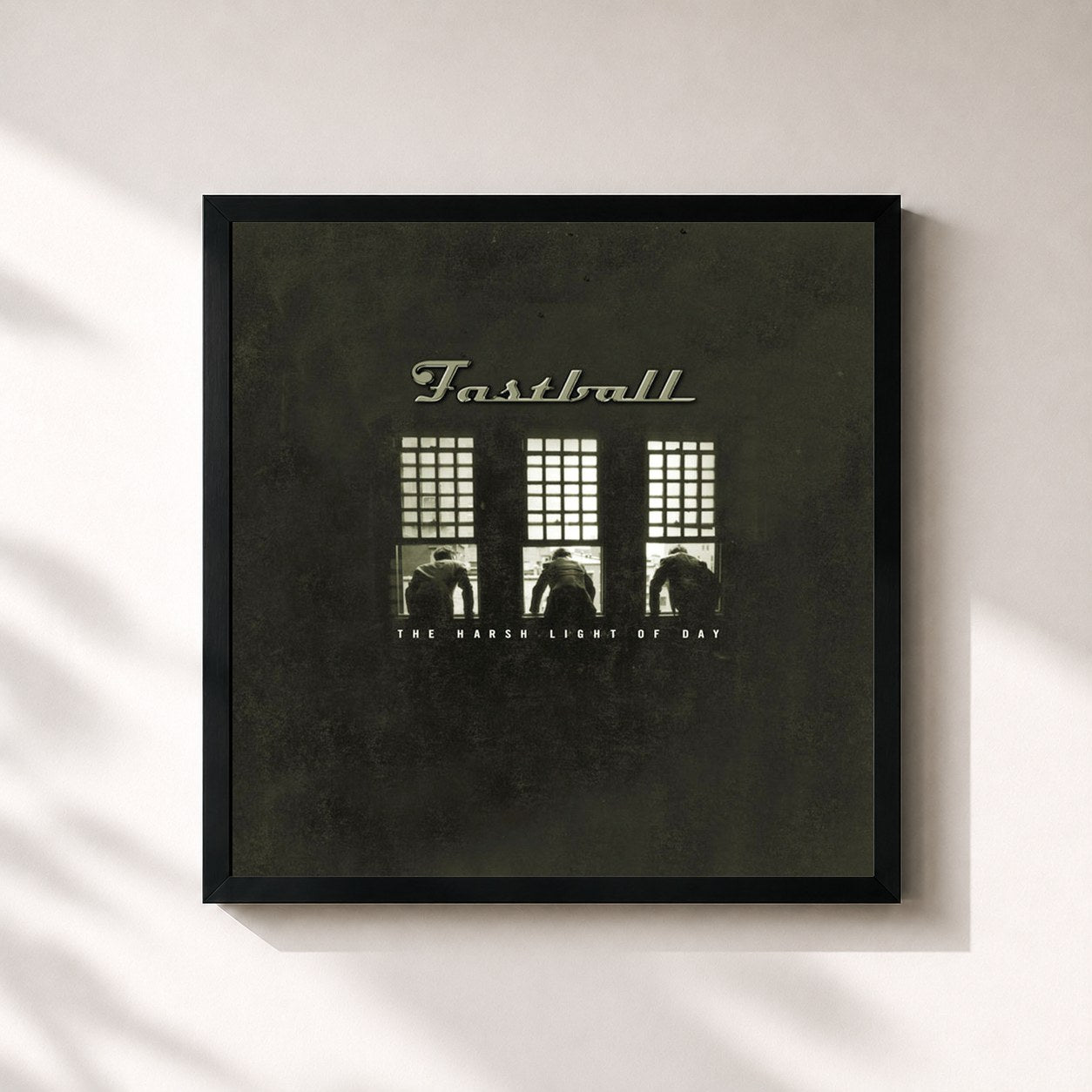 #noir Tableau carré de l'album The Harsh Light Of Day de Fastball, cadre noir 32x32 cm