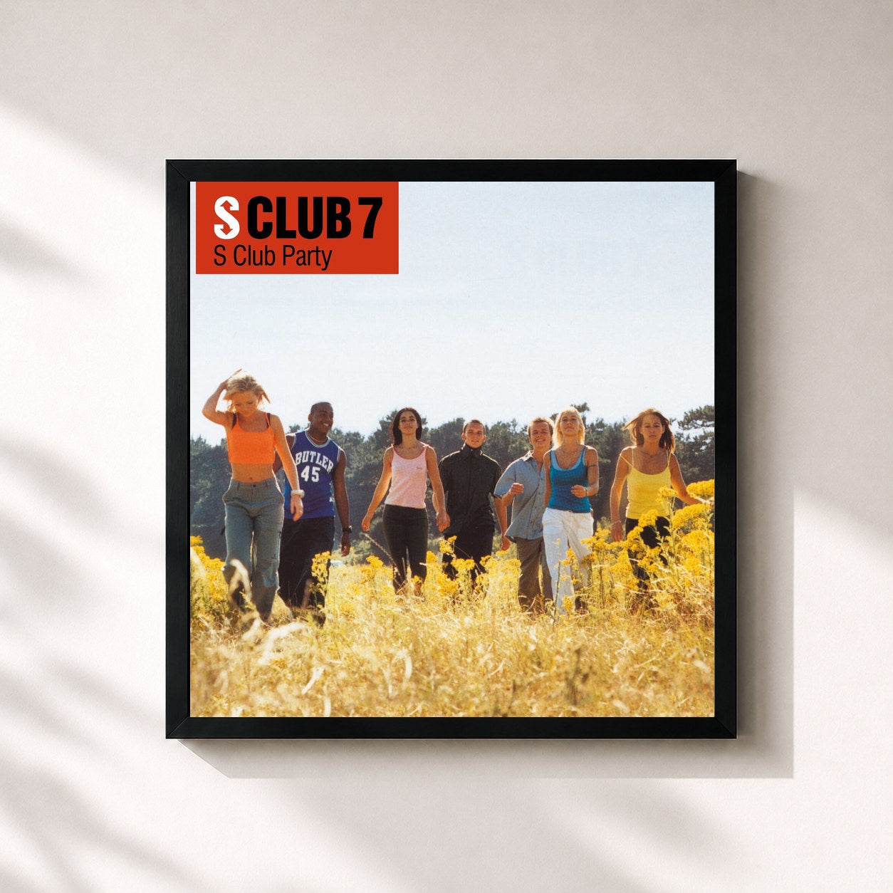 #noir Tableau carré de l'album S Club Party de S Club, cadre noir 32x32 cm