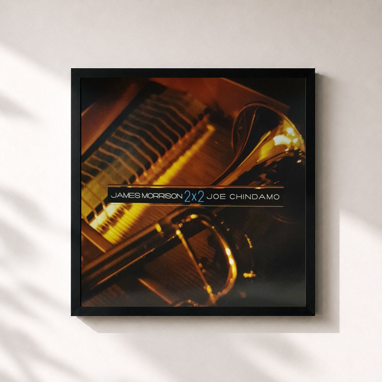 #noir Tableau carré de l'album 2x2 de James Morrison, cadre noir 32x32 cm