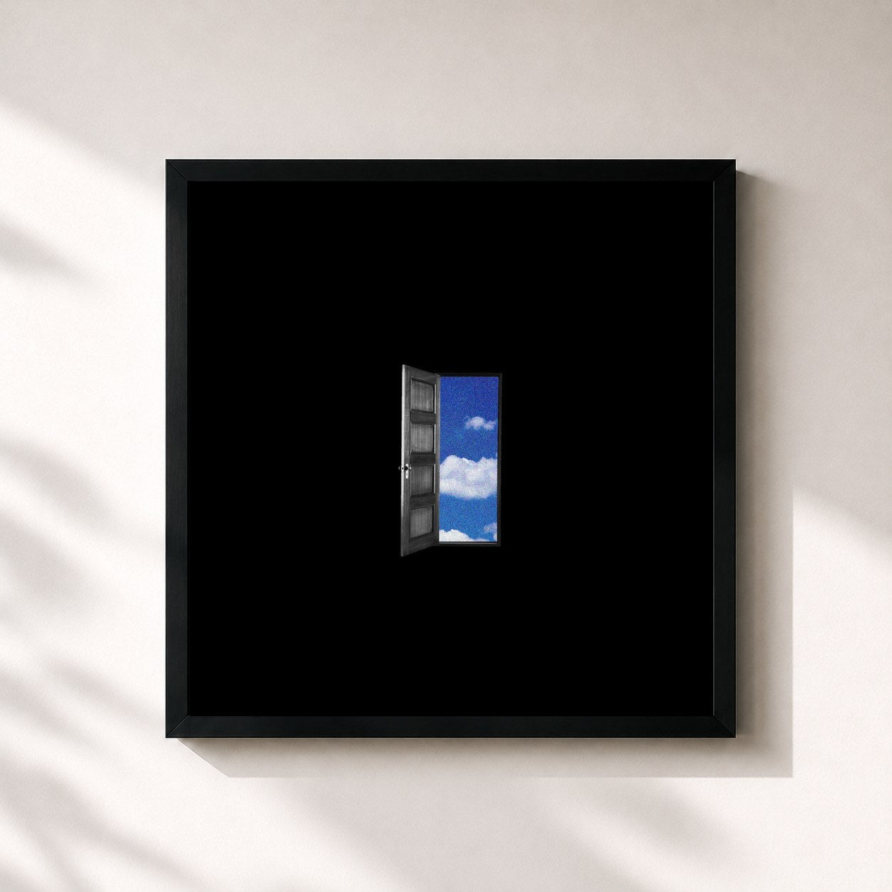 #noir Tableau carré de l'album Distant de Edo Saiya, cadre noir 32x32 cm