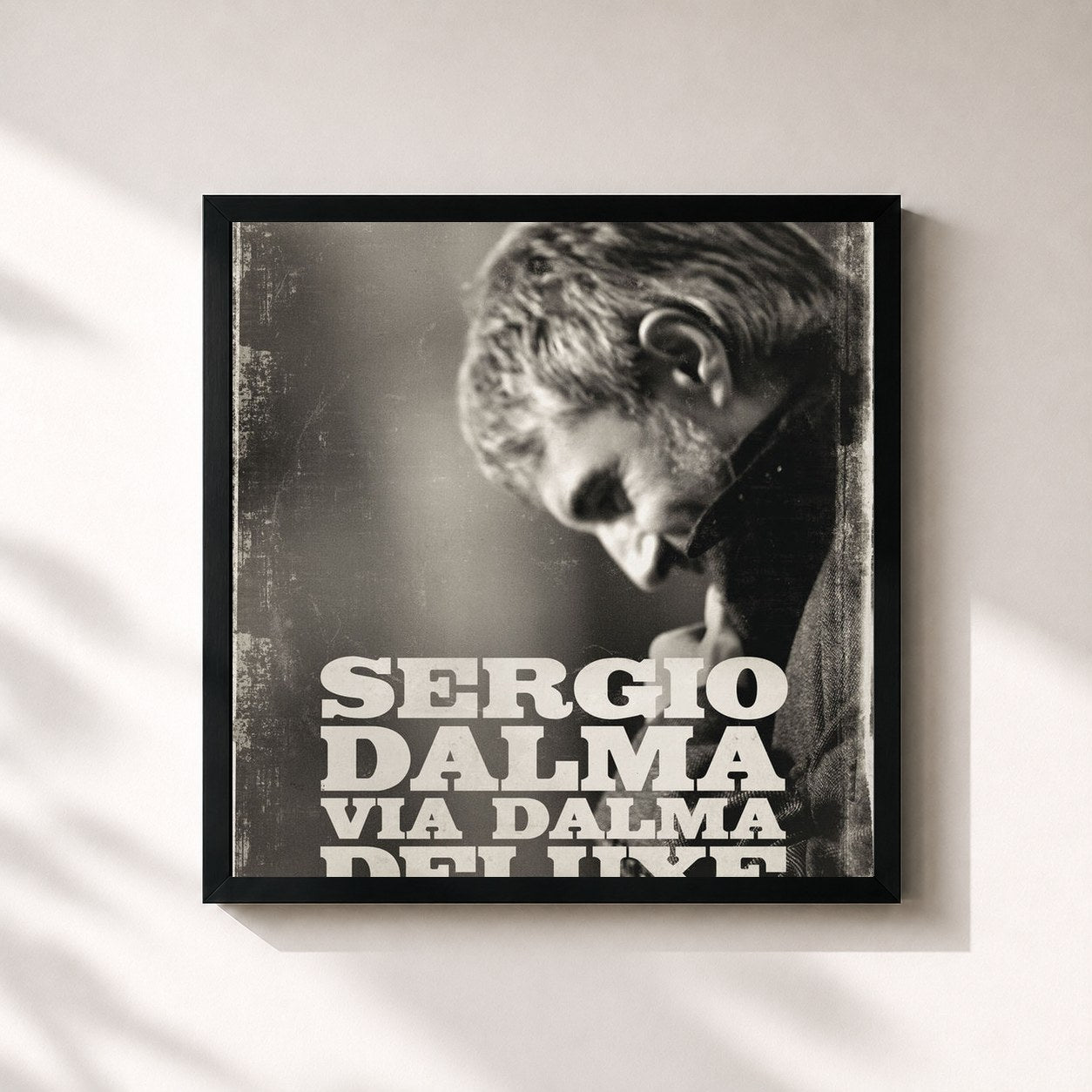 #noir Tableau carré de l'album Sergio Dalma Via Dalma Deluxe de Sergio Dalma, cadre noir 32x32 cm