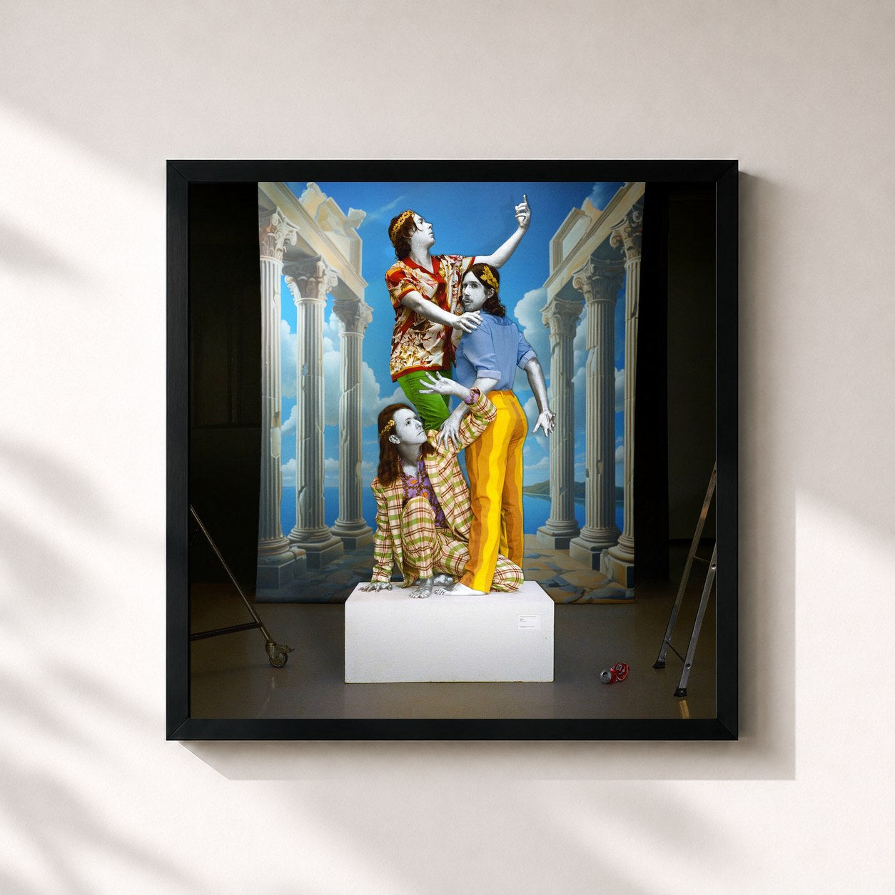 #noir Tableau carré de l'album FVTVRVM de Naive New Beaters, cadre noir 32x32 cm