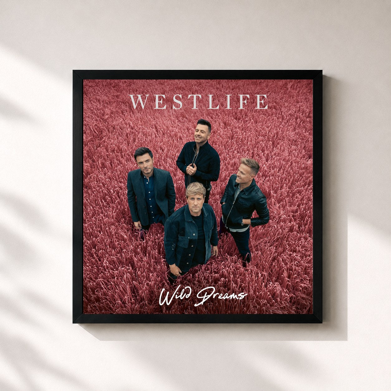 #noir Tableau carré de l'album Wild Dreams (Deluxe Edition) de Westlife, cadre noir 32x32 cm