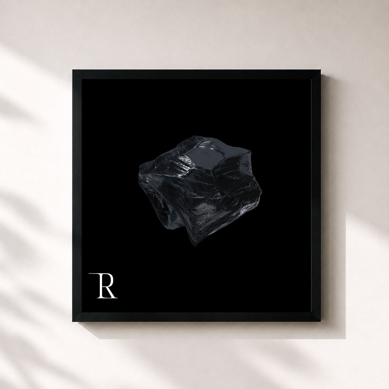 #noir Tableau carré de l'album Tomorrows Reworks de Son Lux, cadre noir 32x32 cm