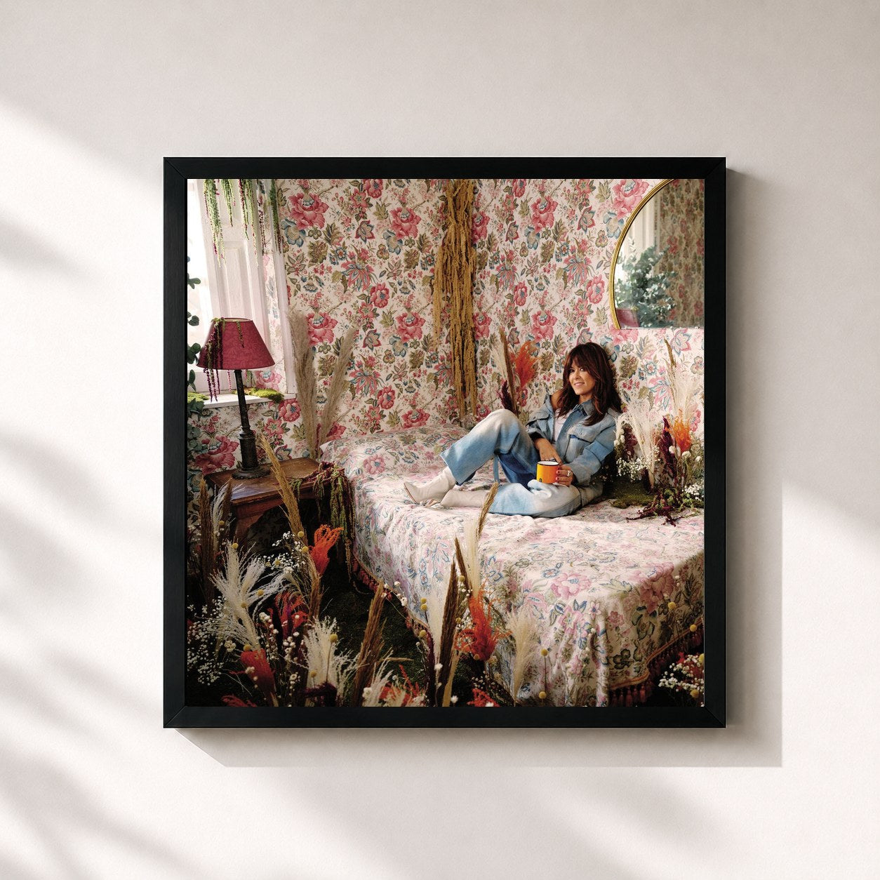 #noir Tableau carré de l'album Casa Mía de Vanesa Martín, cadre noir 32x32 cm