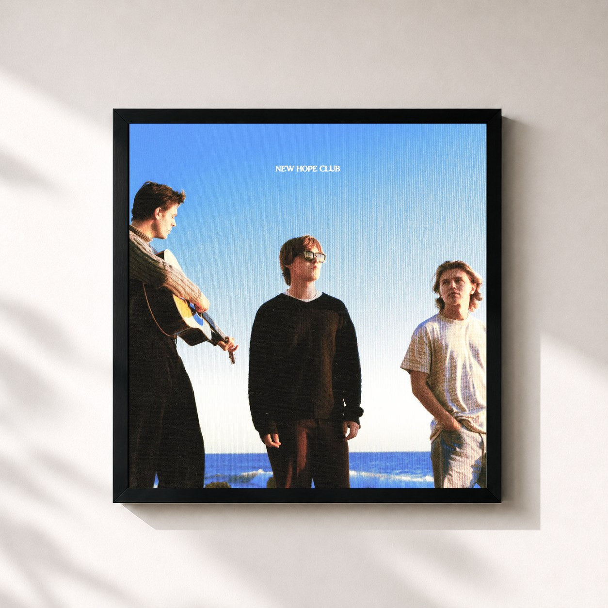 #noir Tableau carré de l'album Getting Better de New Hope Club, cadre noir 32x32 cm