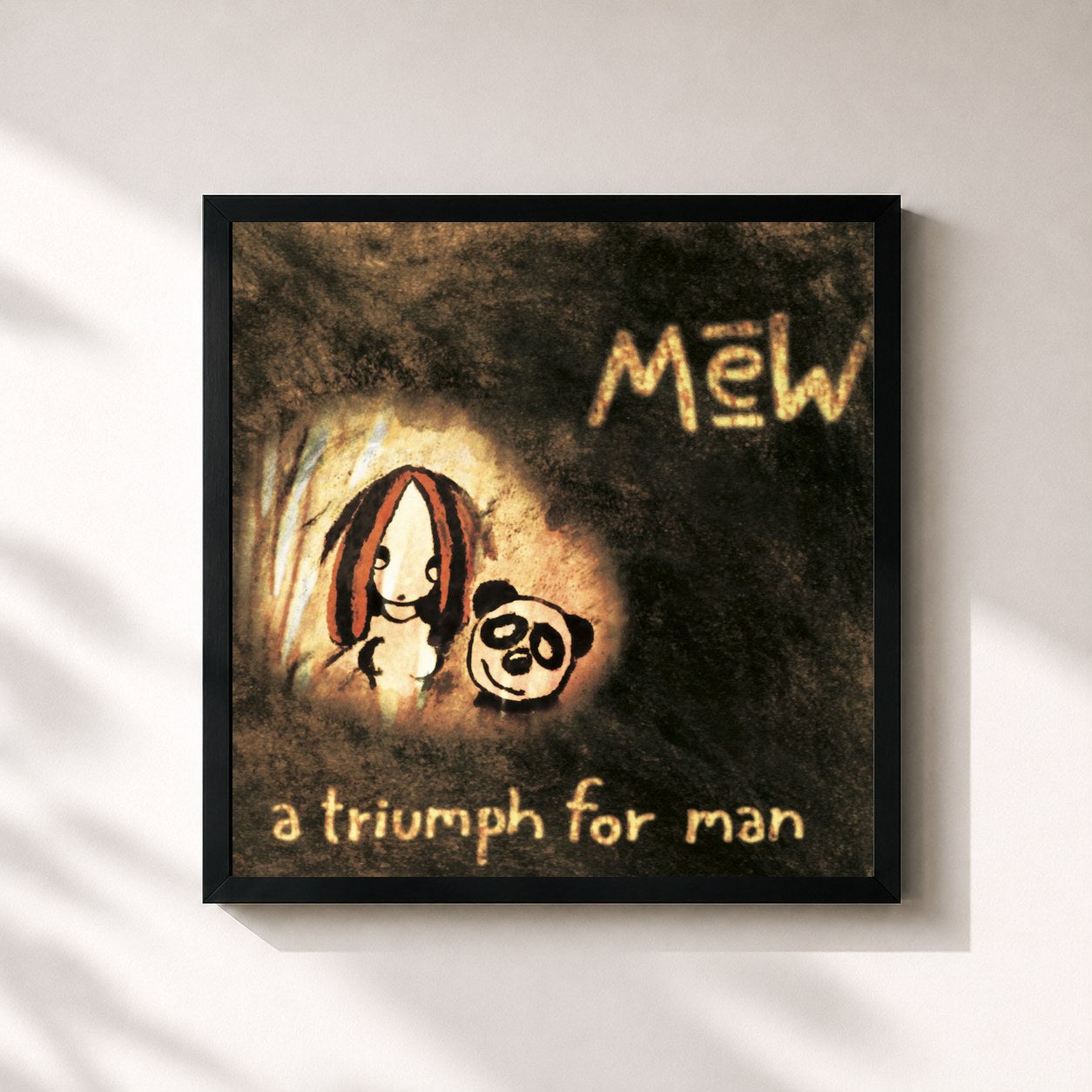 #noir Tableau carré de l'album A Triumph for Man (Extended Version) de Mew, cadre noir 32x32 cm