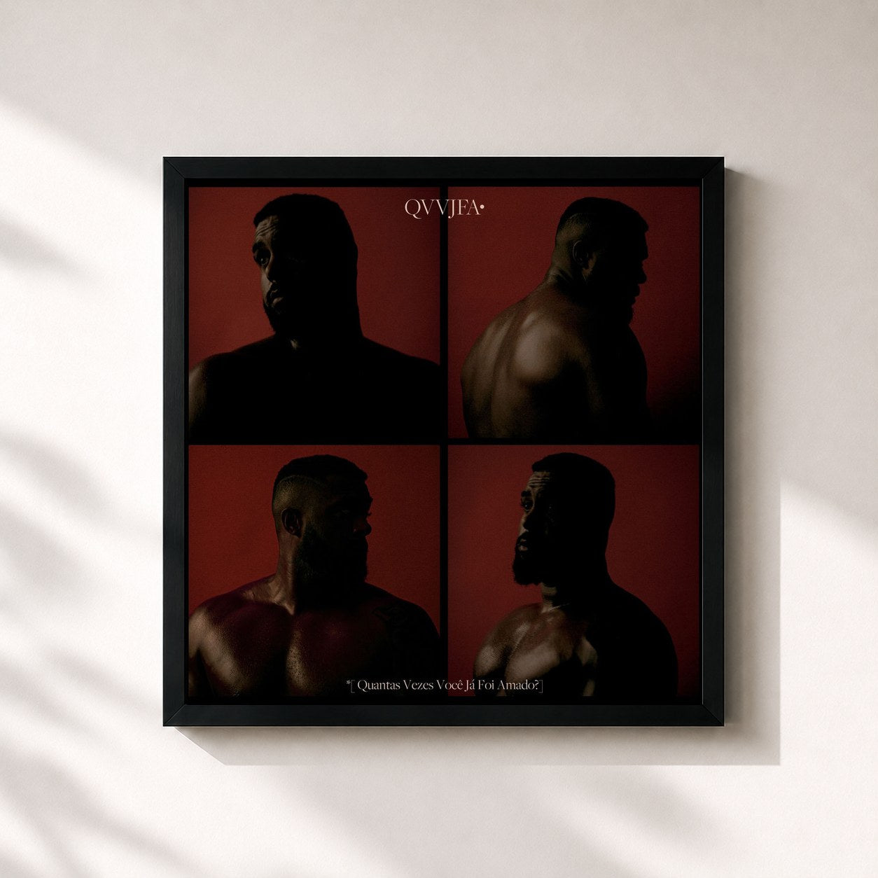 #noir Tableau carré de l'album QVVJFA? de Baco Exu do Blues, cadre noir 32x32 cm