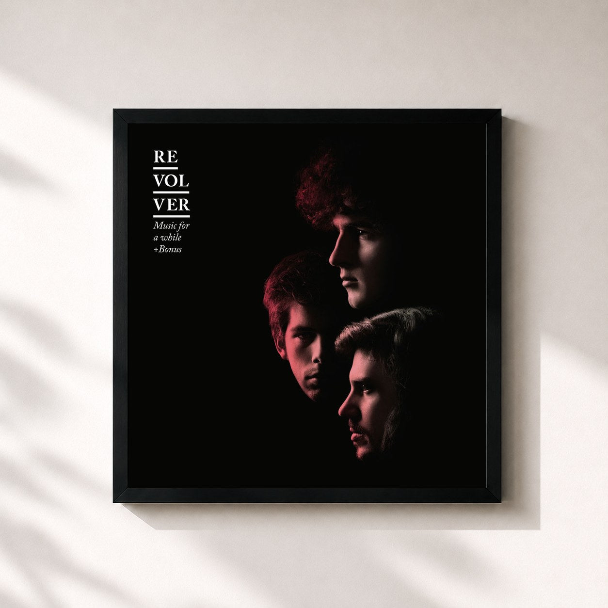 #noir Tableau carré de l'album Music For A While (Special Edition) de Revolver, cadre noir 32x32 cm