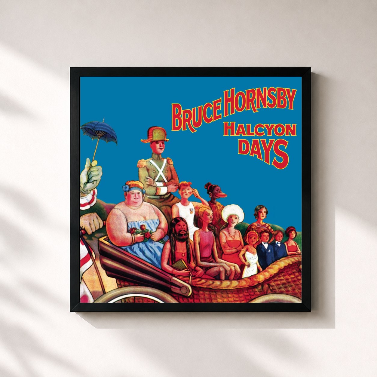 #noir Tableau carré de l'album Halcyon Days (Expanded Edition) de Bruce Hornsby, cadre noir 32x32 cm