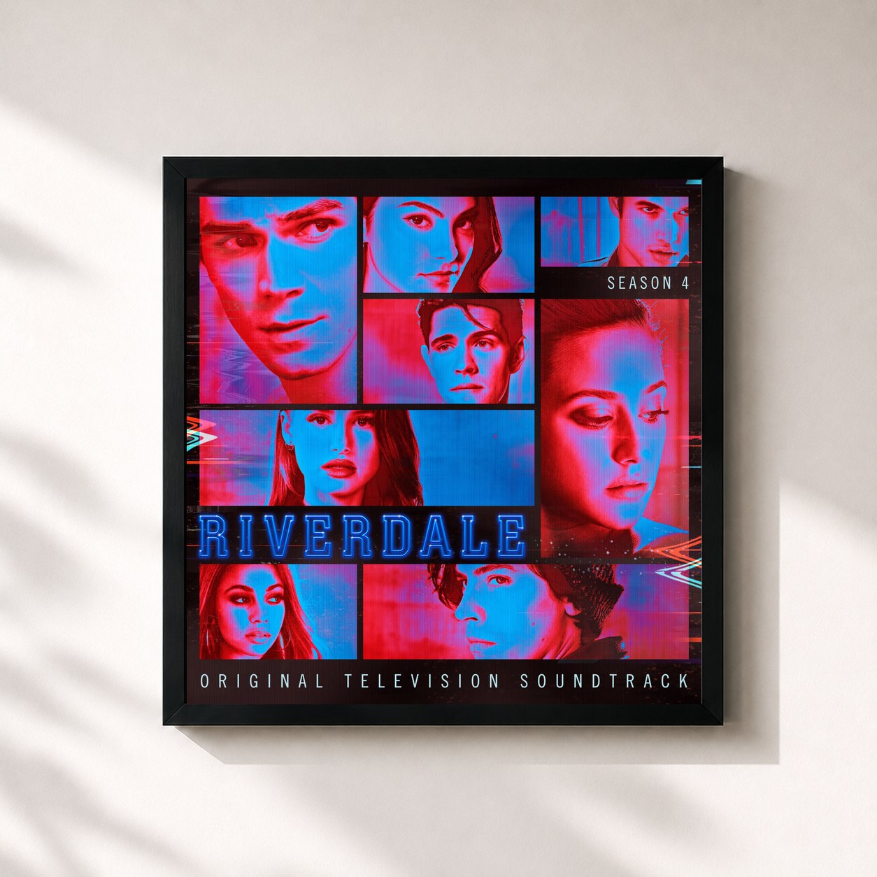 #noir Tableau carré de l'album Riverdale: Season 4 (Original Television Soundtrack) de Riverdale Cast, cadre noir 32x32 cm