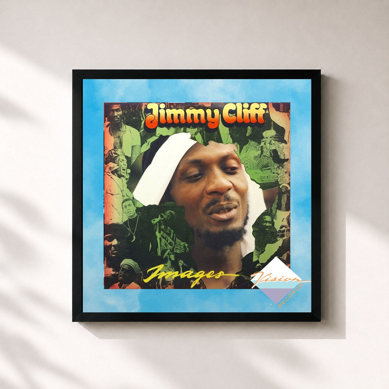 #noir Tableau carré de l'album Images (Remastered 2025 with Bonus Tracks) de Jimmy Cliff, cadre noir 32x32 cm