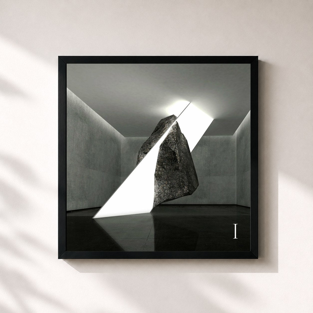 #noir Tableau carré de l'album Tomorrows I de Son Lux, cadre noir 32x32 cm