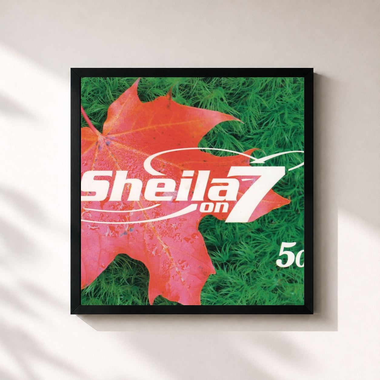 #noir Tableau carré de l'album 507 de Sheila On 7, cadre noir 32x32 cm