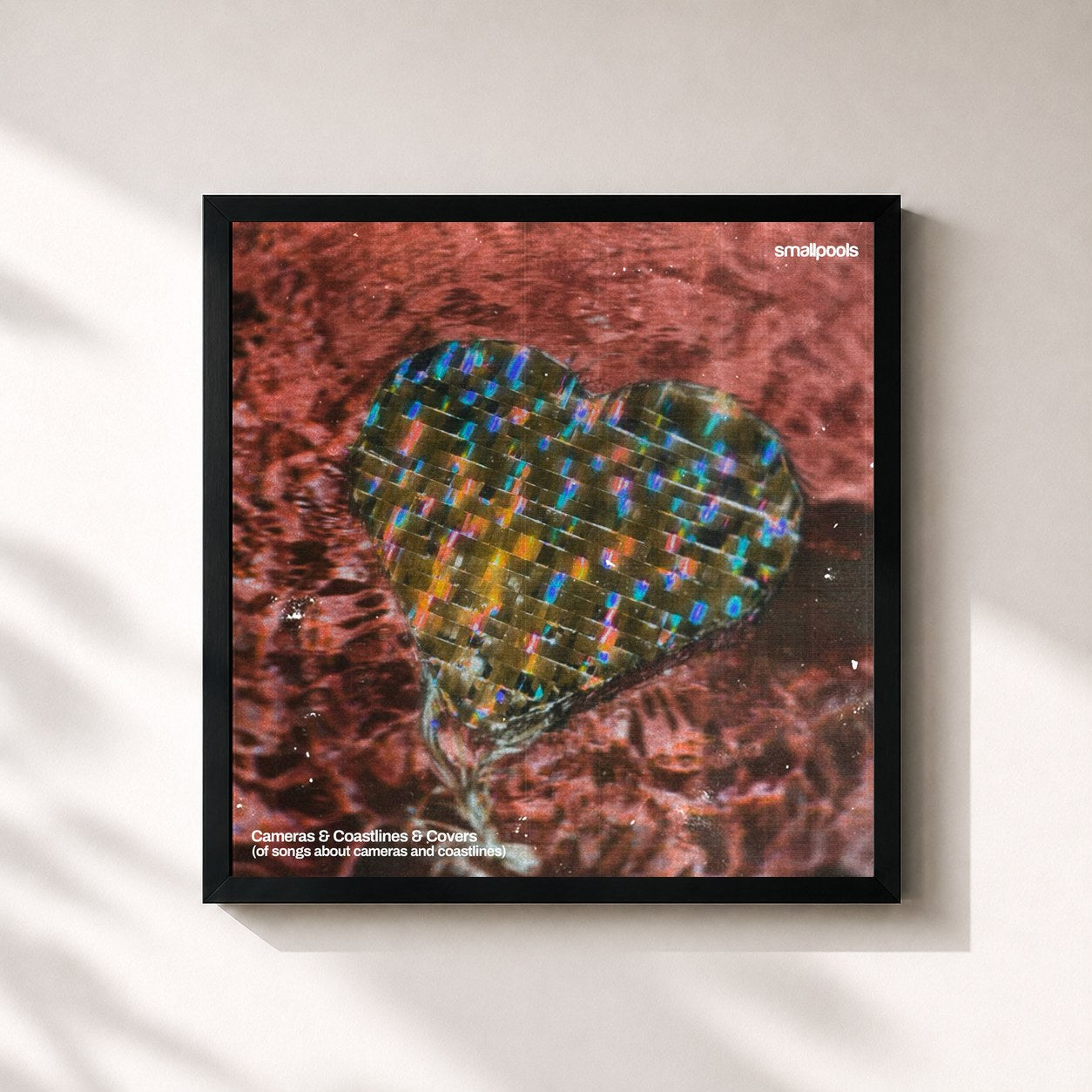 #noir Tableau carré de l'album Cameras & Coastlines & Covers de Smallpools, cadre noir 32x32 cm