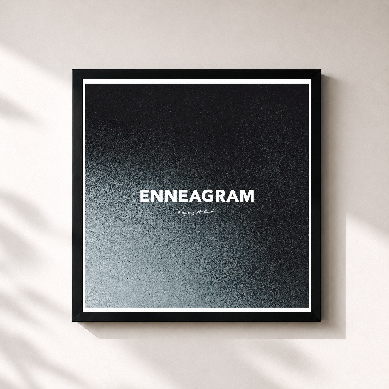 #noir Tableau carré de l'album Atlas: Enneagram de Sleeping At Last, cadre noir 32x32 cm