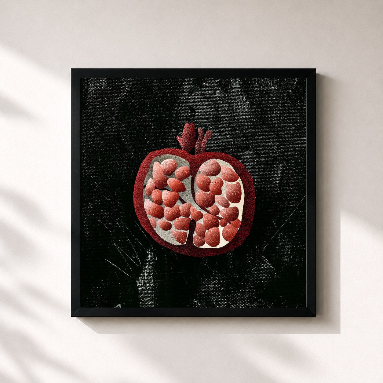 #noir Tableau carré de l'album Soheyloo de Whilk & Misky, cadre noir 32x32 cm