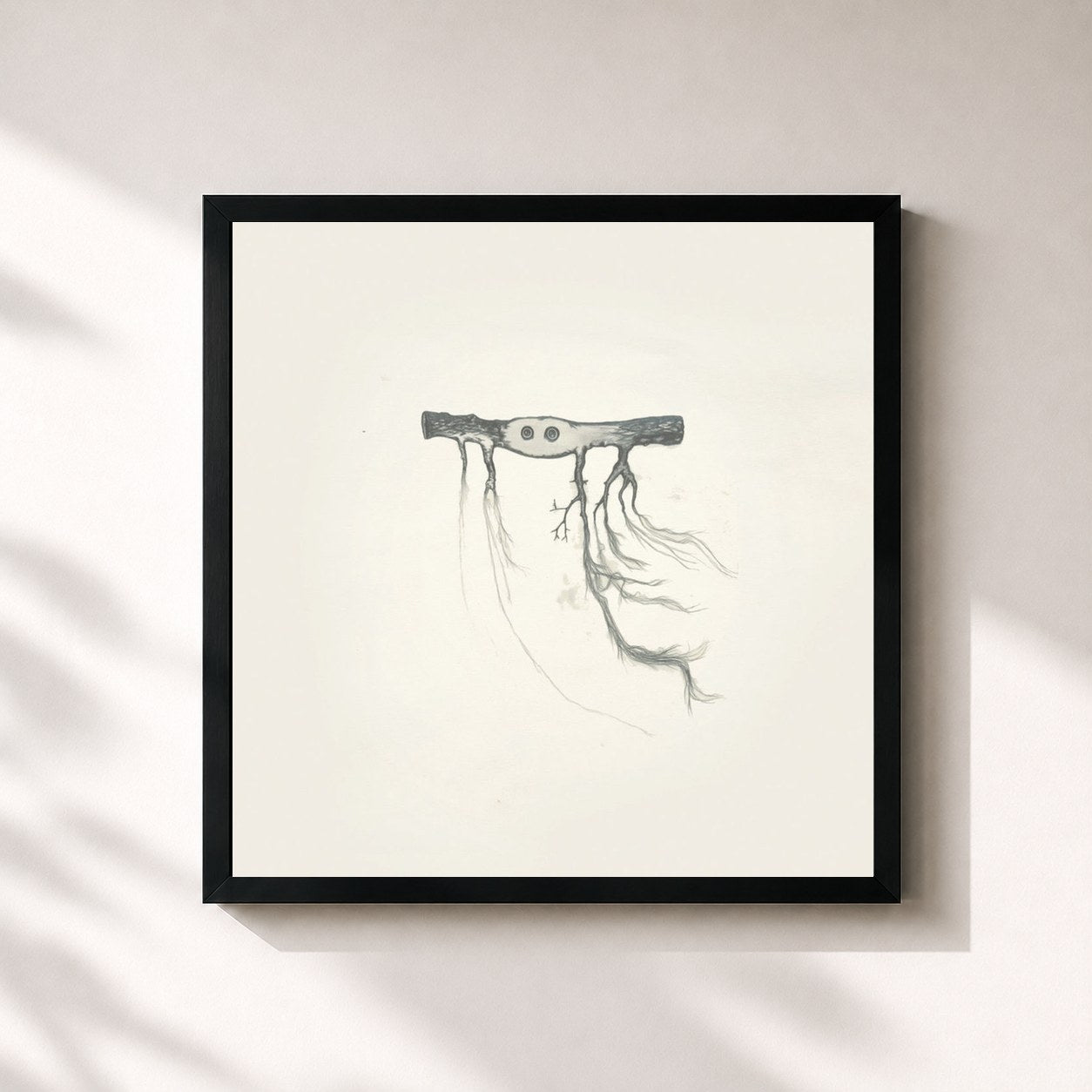 #noir Tableau carré de l'album In Our Nature de José González, cadre noir 32x32 cm