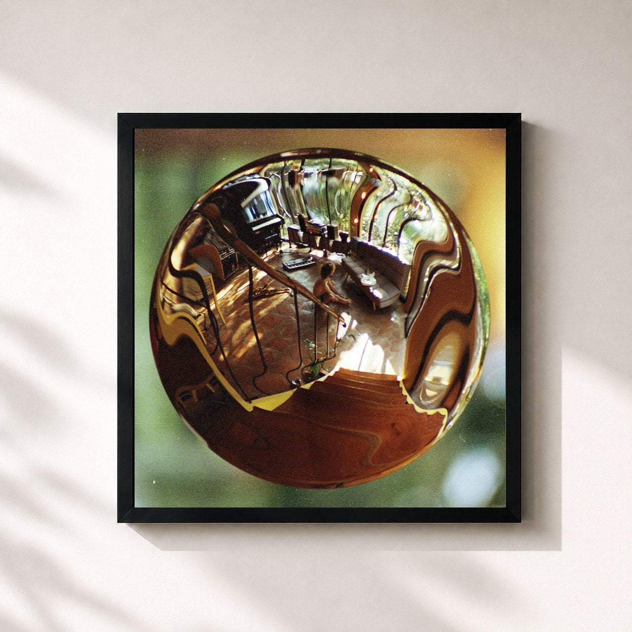 #noir Tableau carré de l'album V I N C E N T de FKJ, cadre noir 32x32 cm