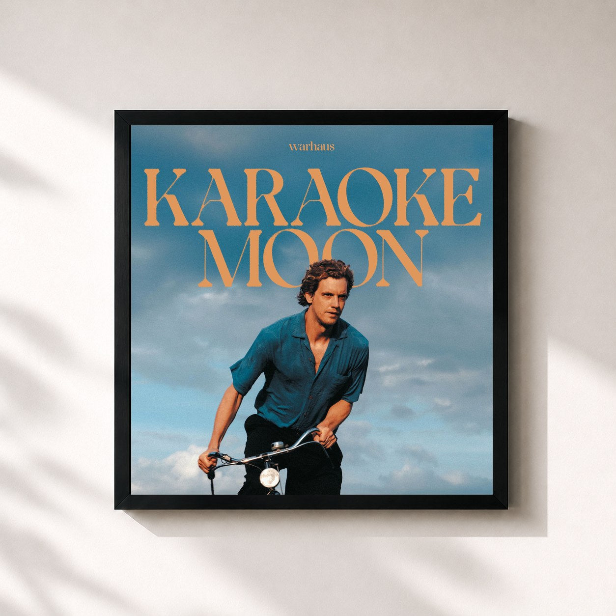 #noir Tableau carré de l'album Karaoke Moon de Warhaus, cadre noir 32x32 cm