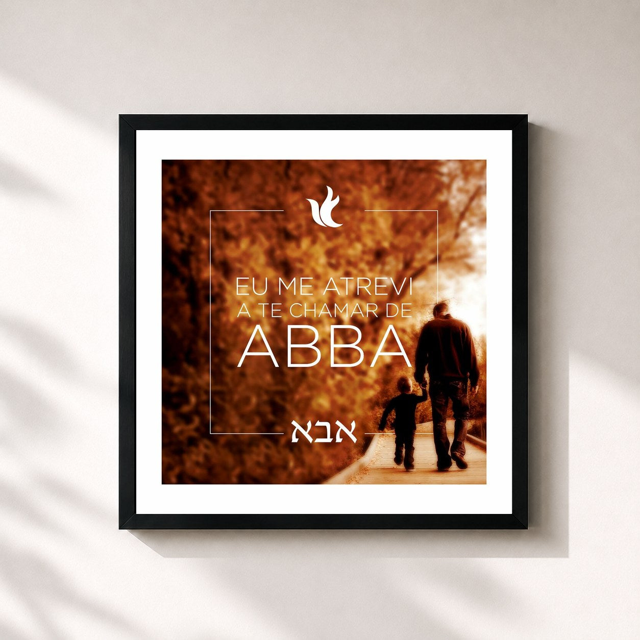 #noir Tableau carré de l'album Eu Me Atrevi a Te Chamar de Abba de Ministério Zoe, cadre noir 32x32 cm