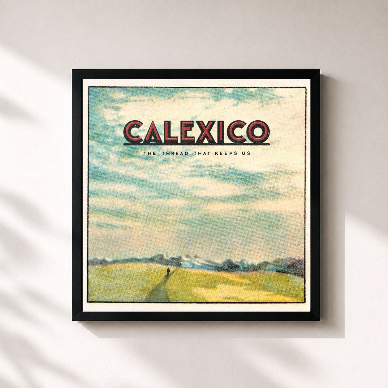 #noir Tableau carré de l'album The Thread That Keeps Us de Calexico, cadre noir 32x32 cm
