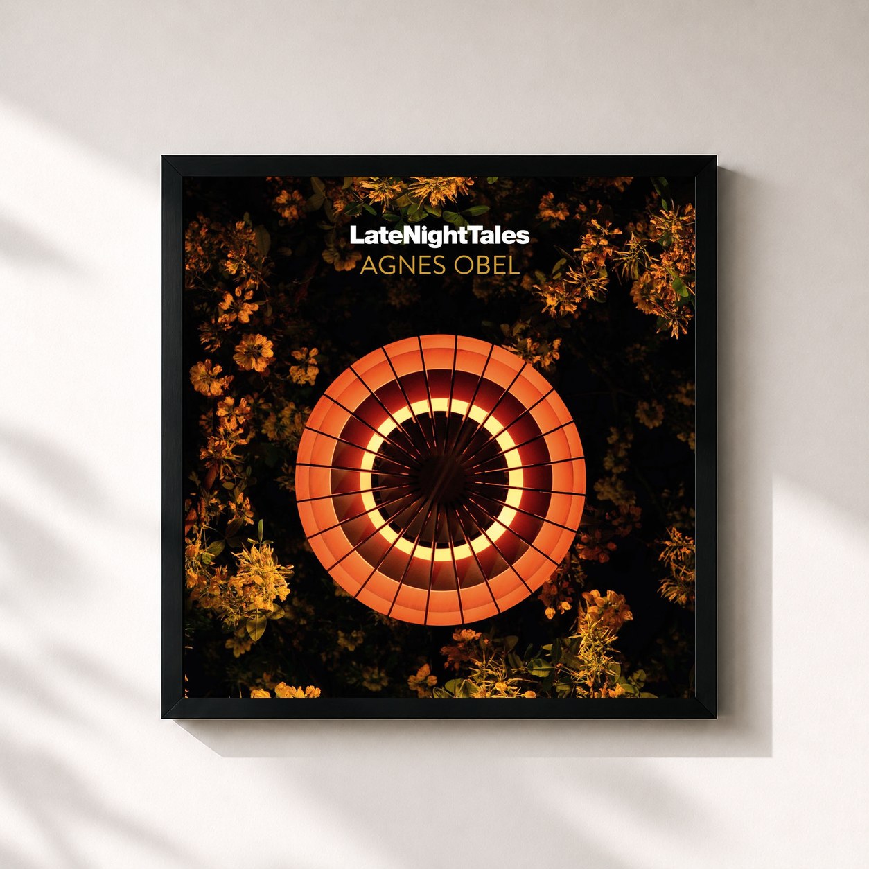 #noir Tableau carré de l'album Late Night Tales: Agnes Obel de Agnes Obel, cadre noir 32x32 cm