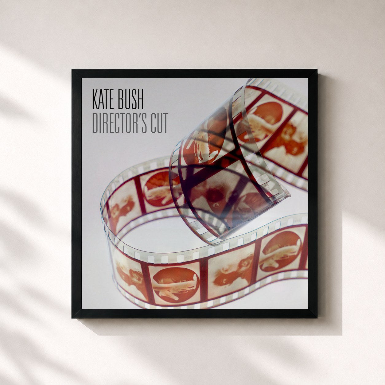 #noir Tableau carré de l'album Director's Cut de Kate Bush, cadre noir 32x32 cm