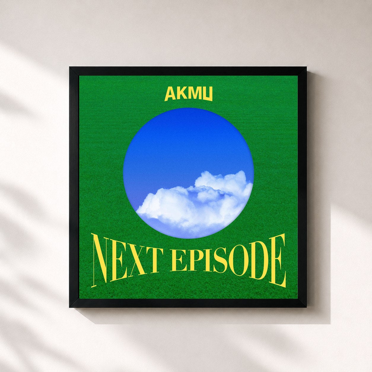 #noir Tableau carré de l'album NEXT EPISODE de AKMU, cadre noir 32x32 cm