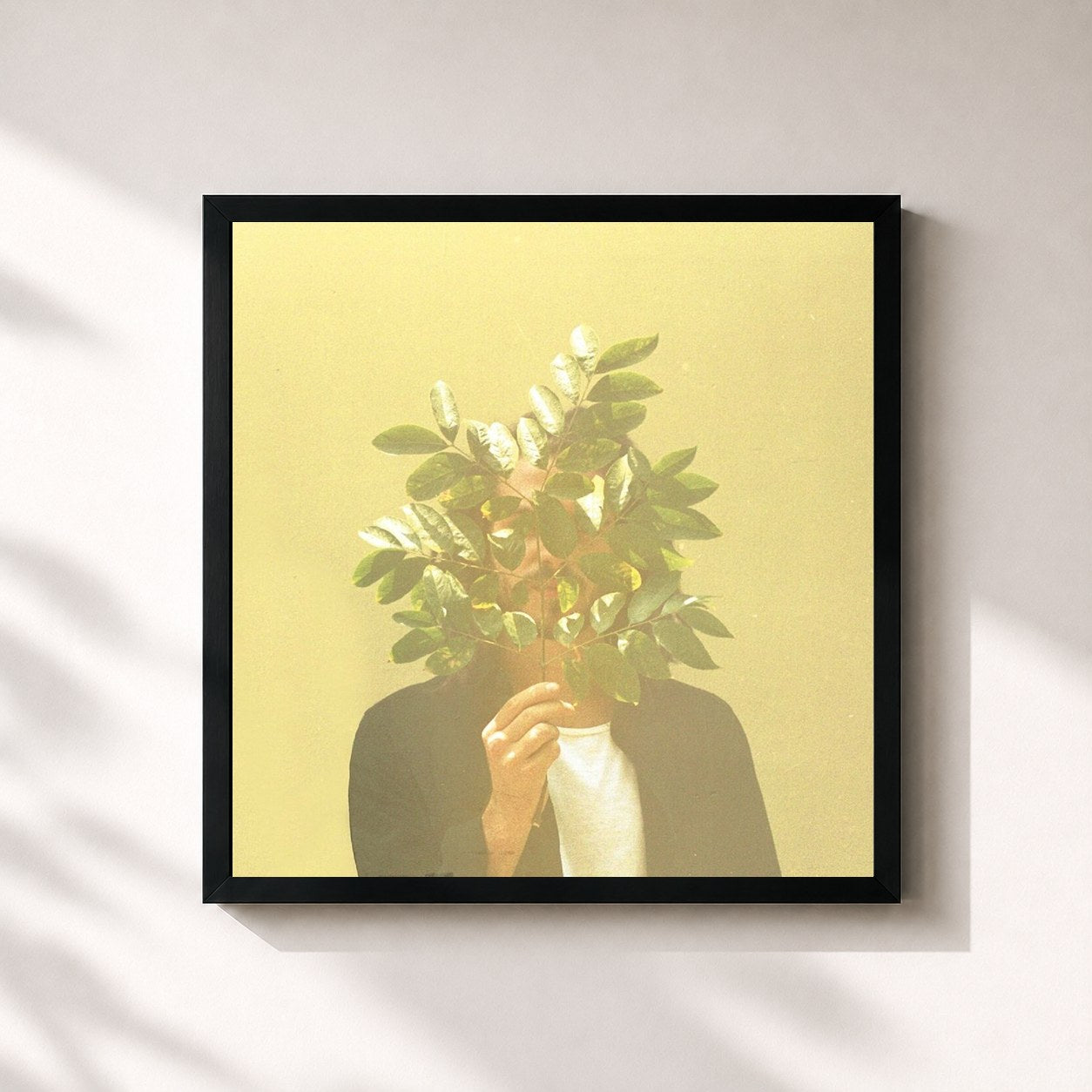 #noir Tableau carré de l'album French Kiwi Juice de FKJ, cadre noir 32x32 cm