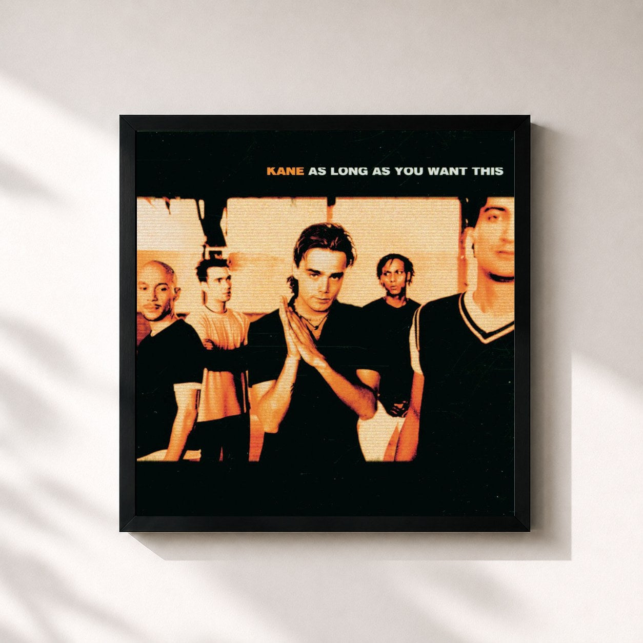 #noir Tableau carré de l'album As Long As You Want This de KANE, cadre noir 32x32 cm