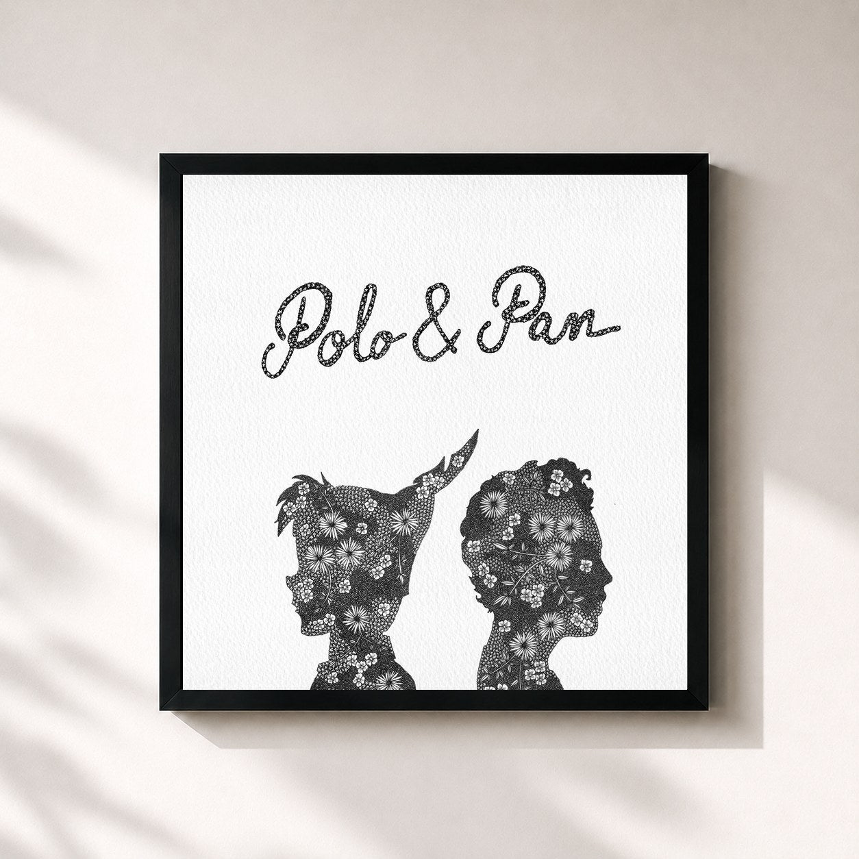 #noir Tableau carré de l'album Rivolta - EP de Polo & Pan, cadre noir 32x32 cm