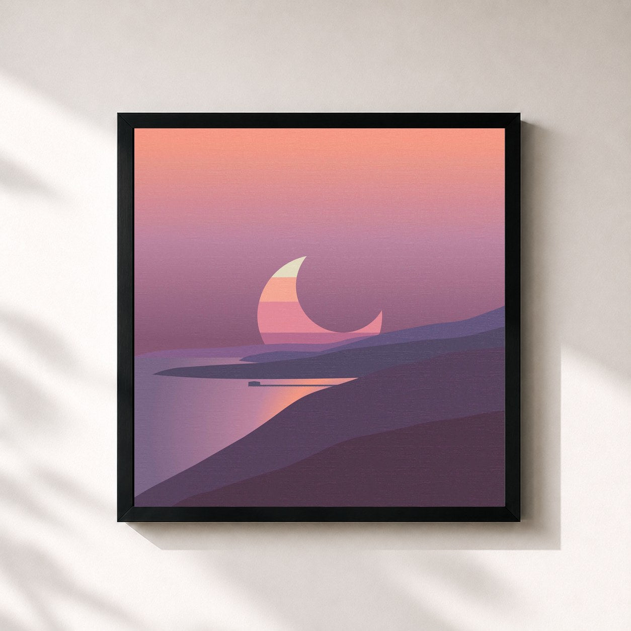 #noir Tableau carré de l'album Pacifico (Deluxe) de Surfaces, cadre noir 32x32 cm