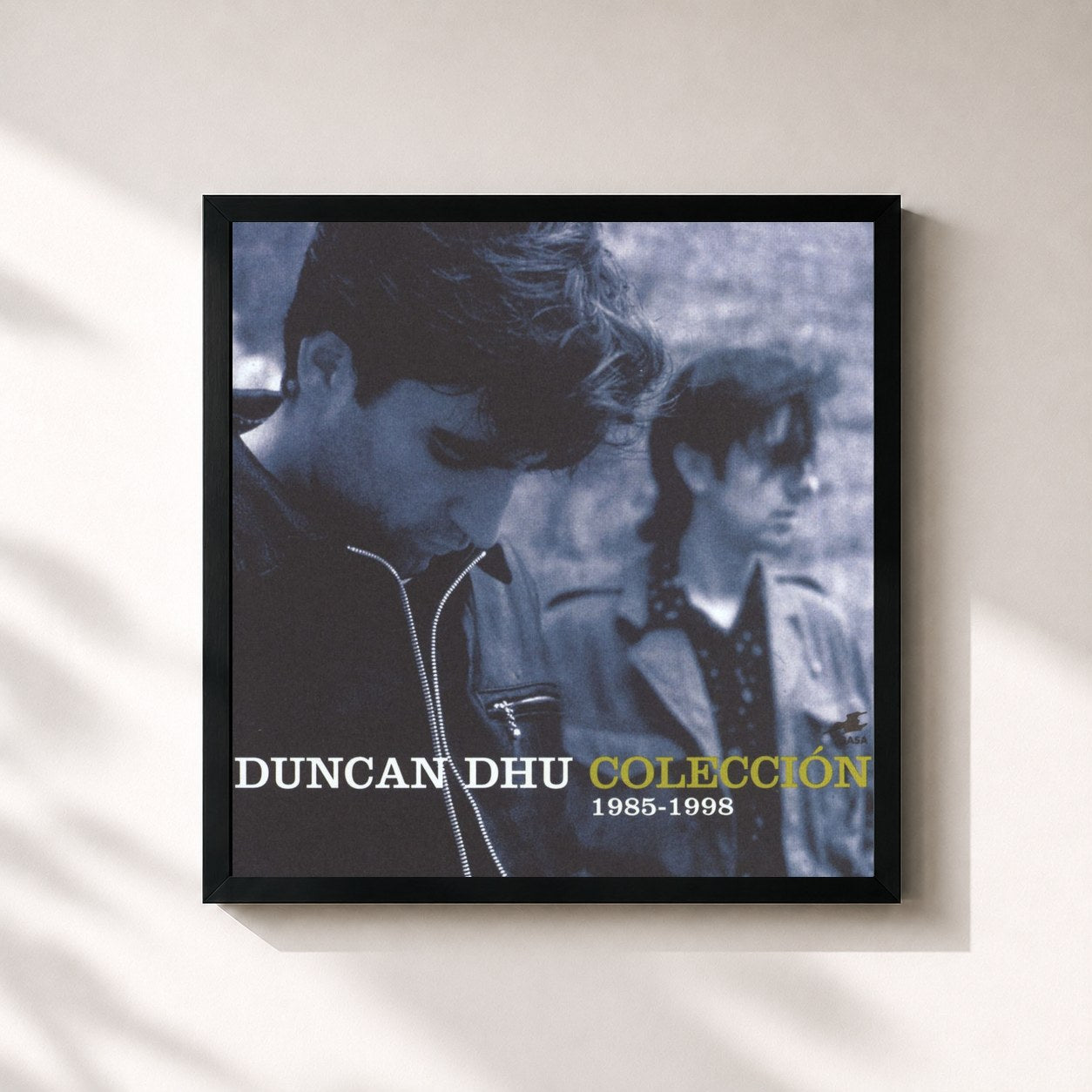 #noir Tableau carré de l'album Coleccion 1985-1998 de Duncan Dhu, cadre noir 32x32 cm