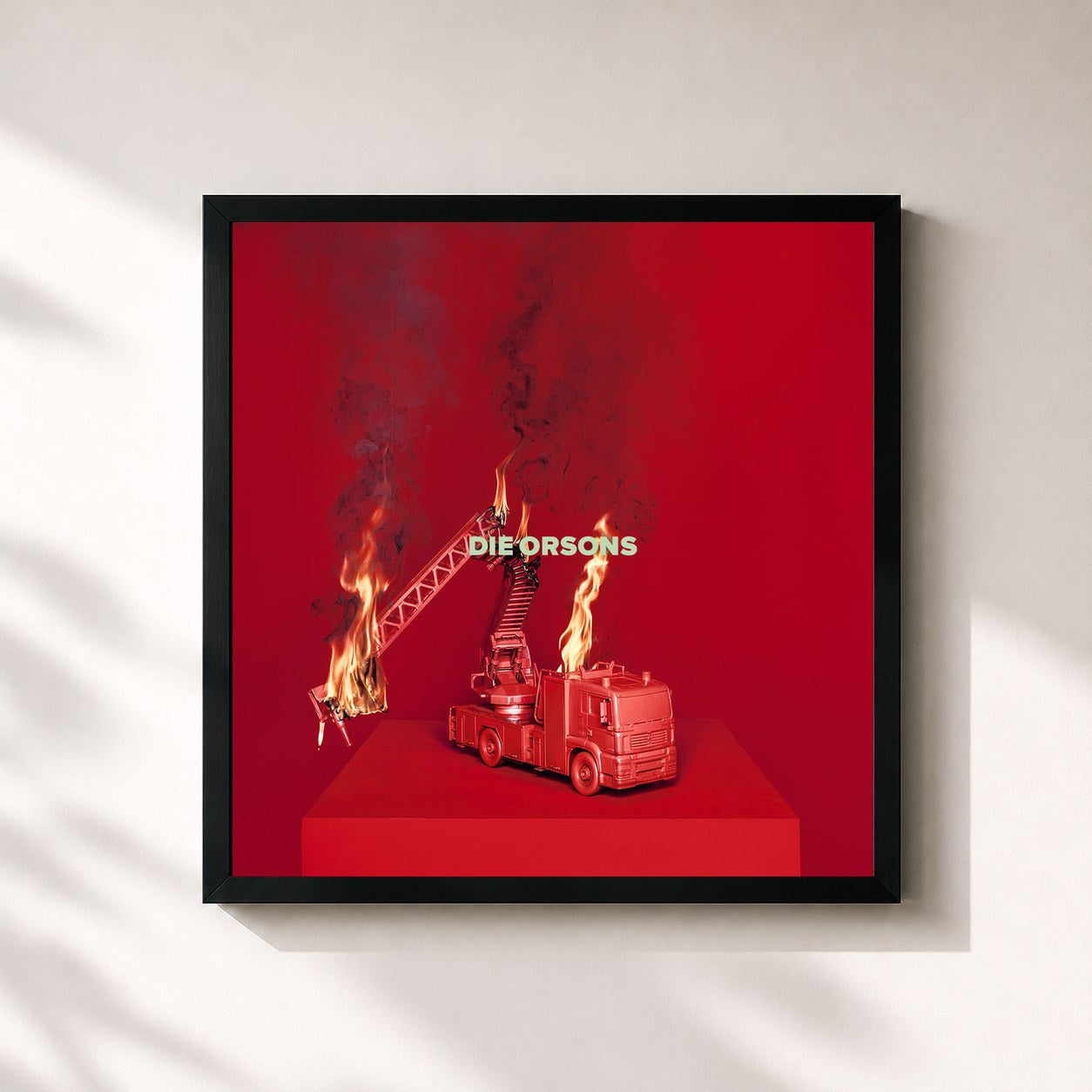 #noir Tableau carré de l'album What's Goes? de Die Orsons, cadre noir 32x32 cm
