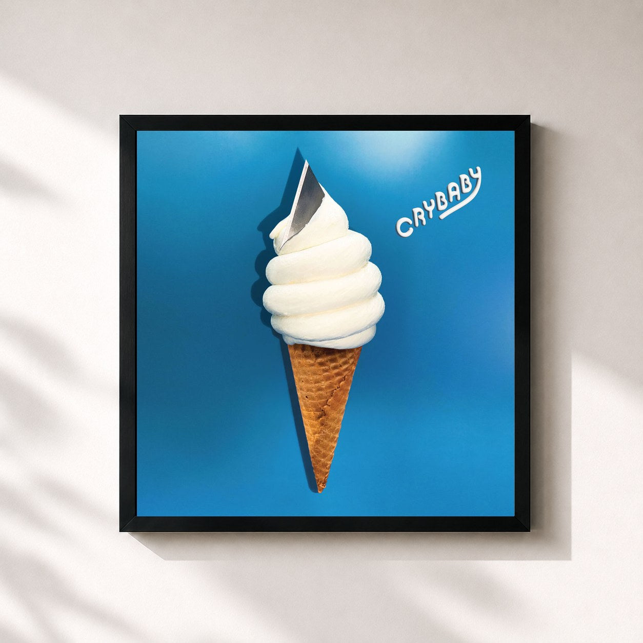 #noir Tableau carré de l'album Crybaby de Tegan and Sara, cadre noir 32x32 cm