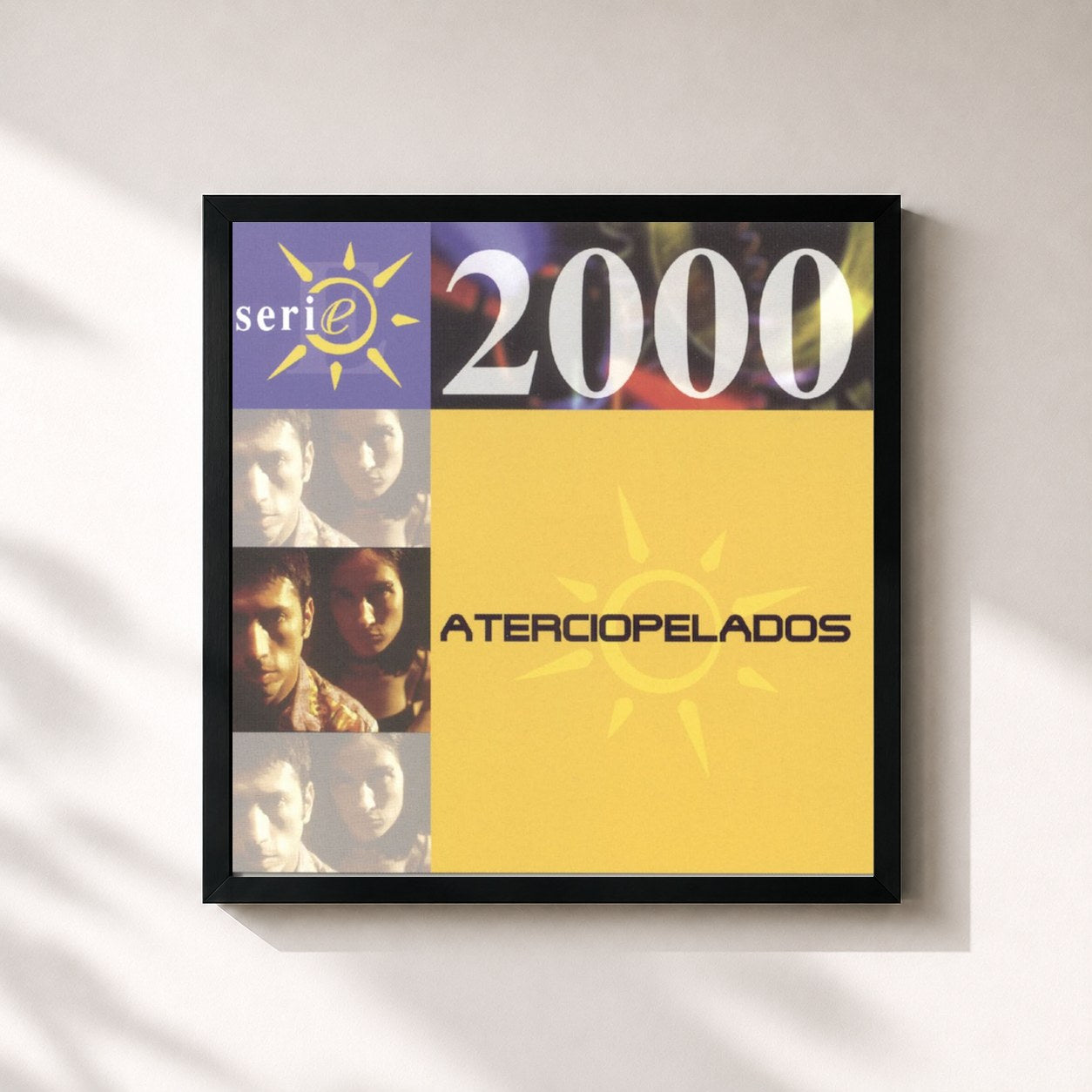 #noir Tableau carré de l'album Serie 2000 de Aterciopelados, cadre noir 32x32 cm