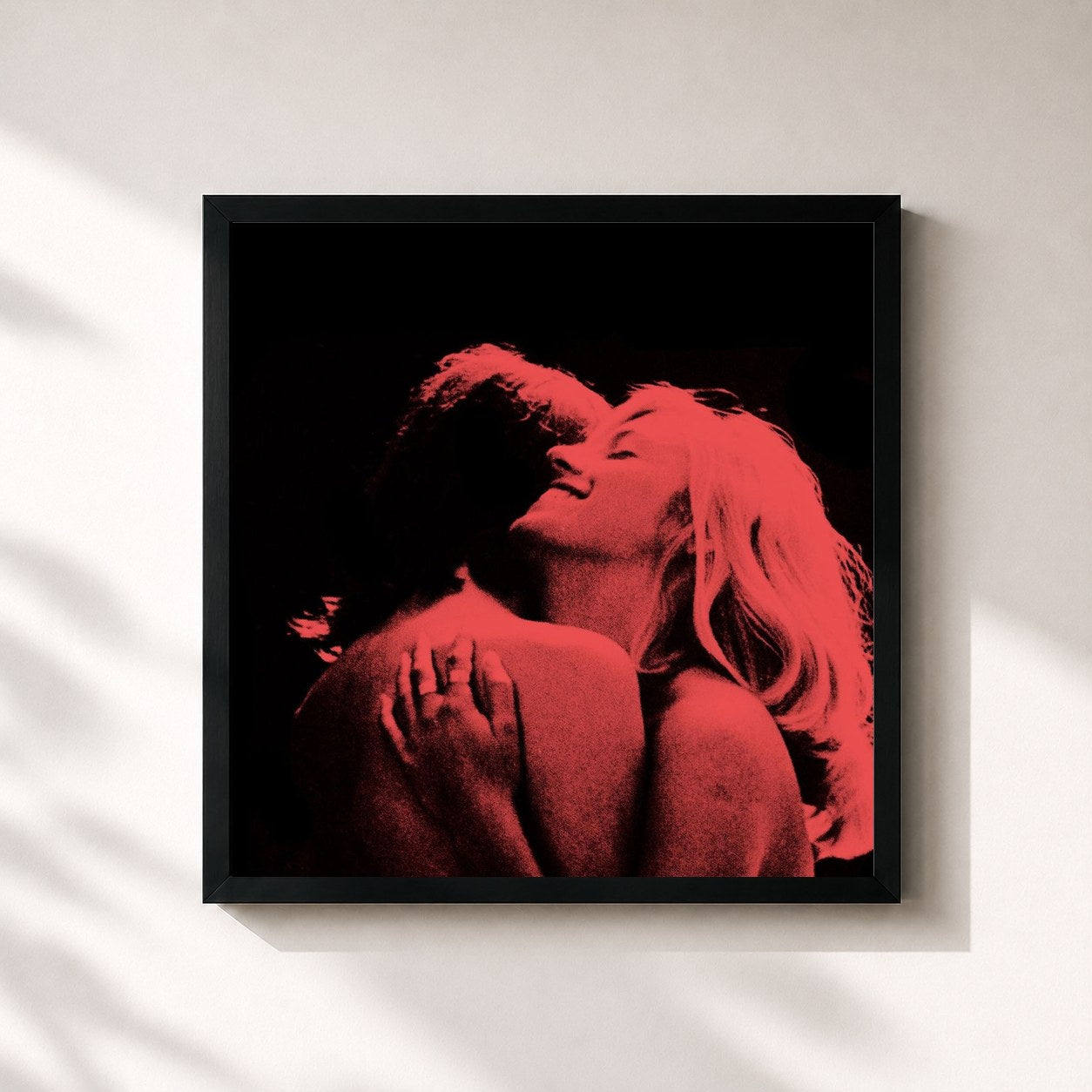 #noir Tableau carré de l'album French Exit de TV Girl, cadre noir 32x32 cm