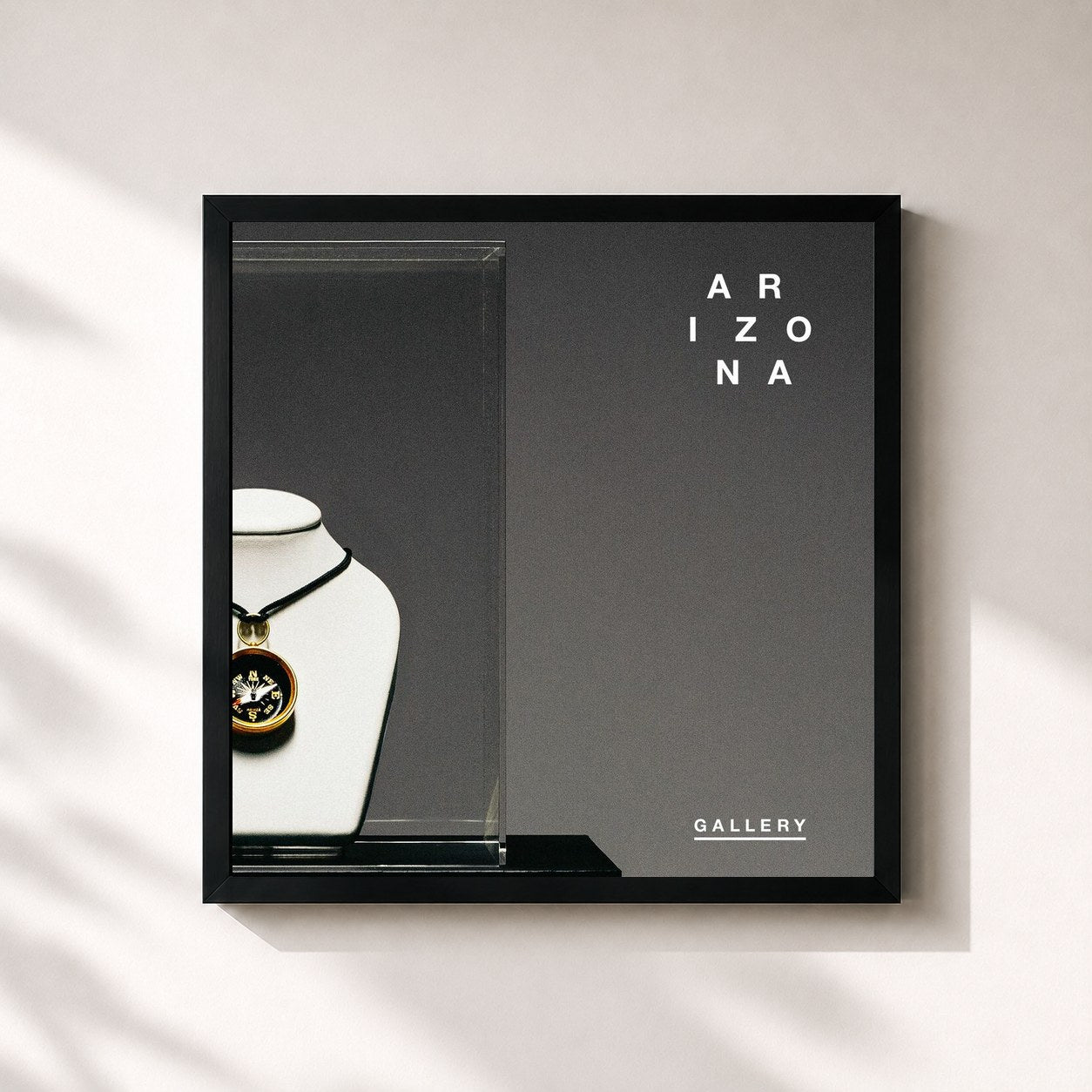#noir Tableau carré de l'album GALLERY de A R I Z O N A, cadre noir 32x32 cm
