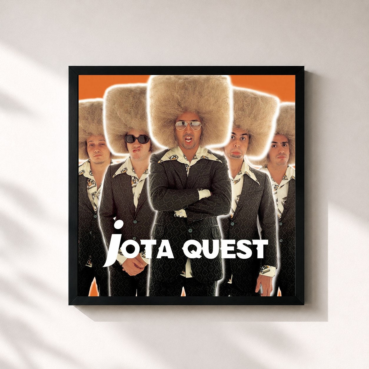 #noir Tableau carré de l'album Jota Quest de Jota Quest, cadre noir 32x32 cm
