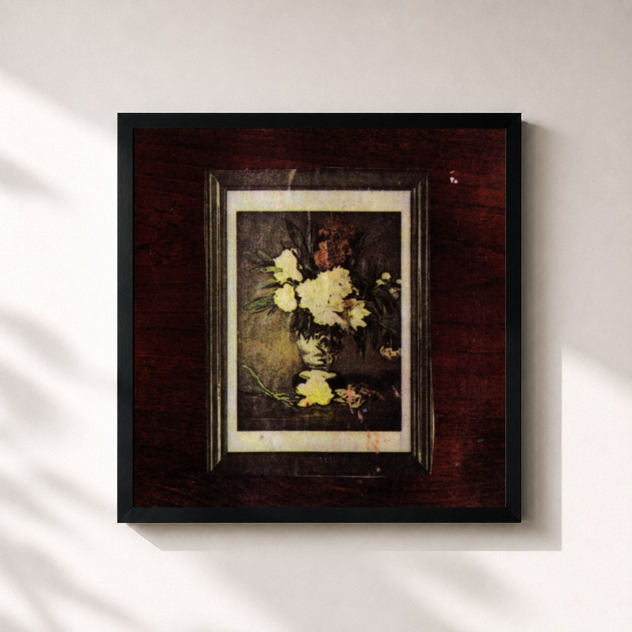 #noir Tableau carré de l'album Myra Lee de Cat Power, cadre noir 32x32 cm