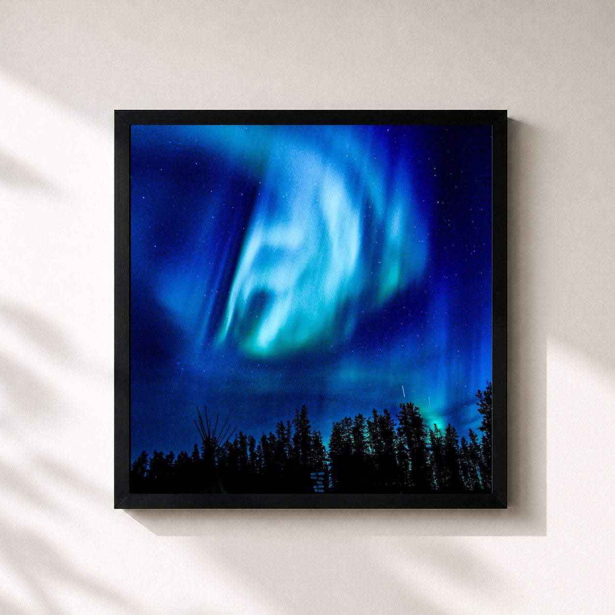 #noir Tableau carré de l'album Nova de Metrickz, cadre noir 32x32 cm