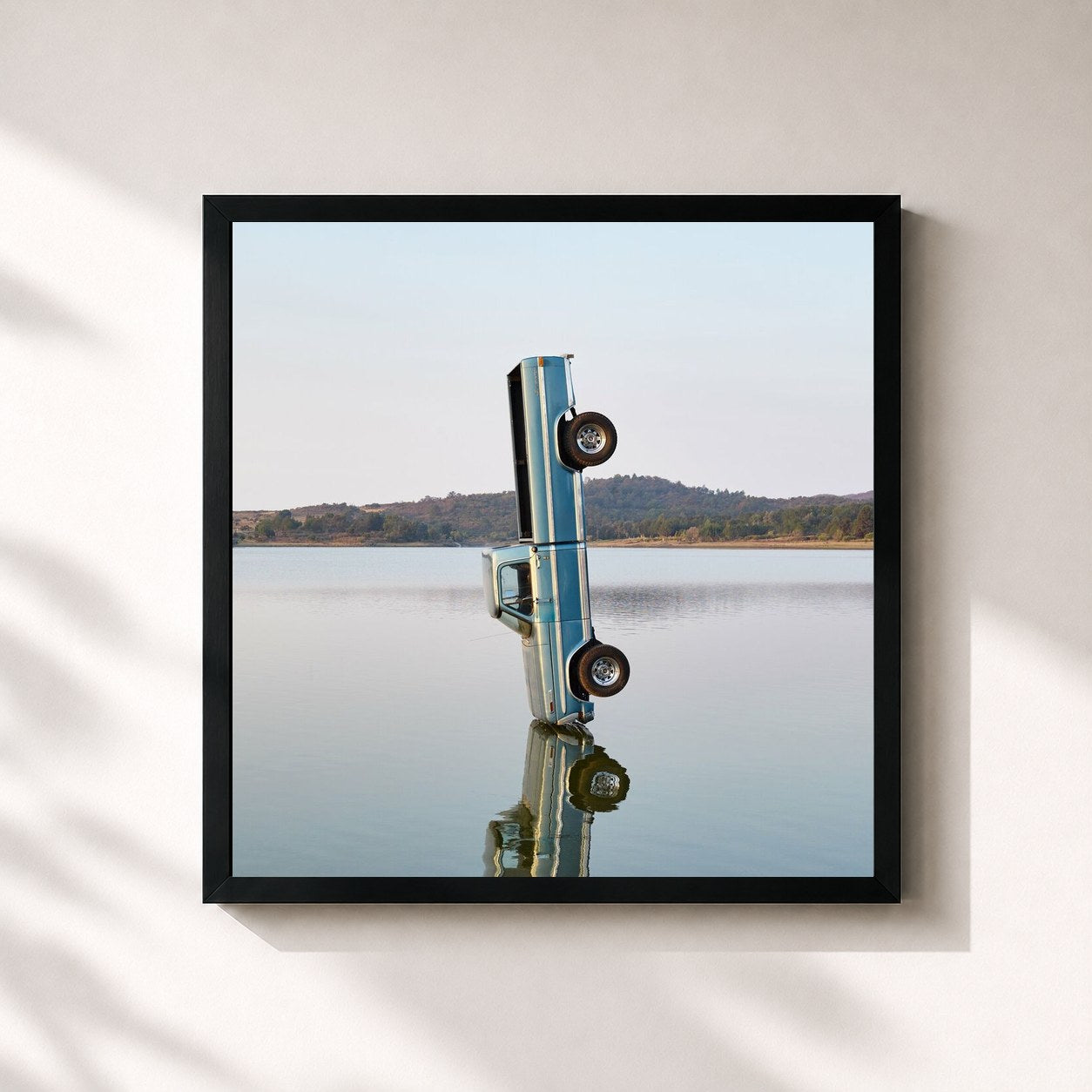 #noir Tableau carré de l'album F-1 Trillion de Post Malone, cadre noir 32x32 cm