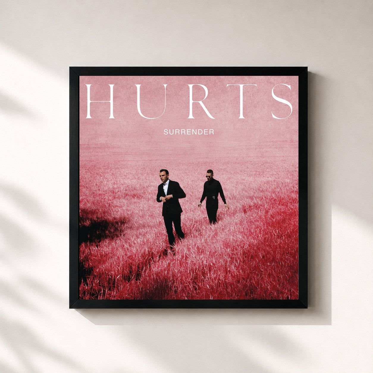 #noir Tableau carré de l'album Surrender (Deluxe) de Hurts, cadre noir 32x32 cm