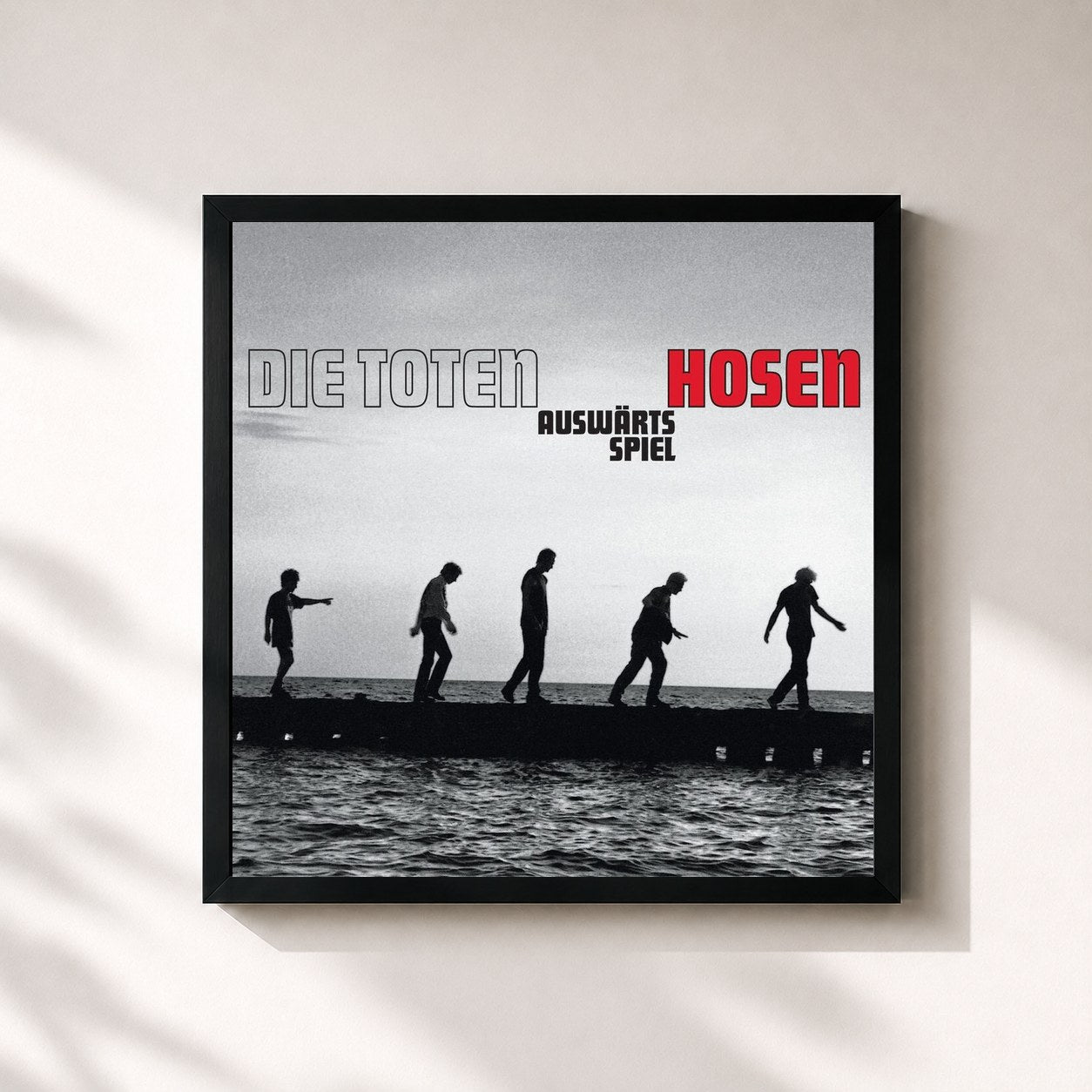 #noir Tableau carré de l'album Auswärtsspiel (Deluxe-Edition mit Bonus-Tracks) de Die Toten Hosen, cadre noir 32x32 cm