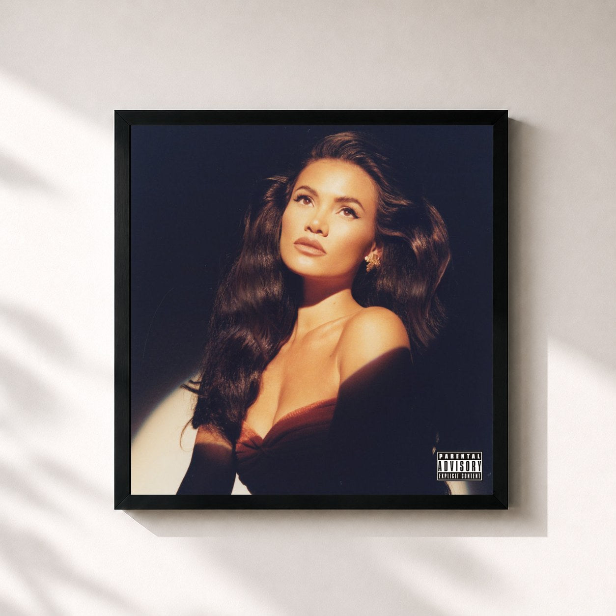 #noir Tableau carré de l'album Ready is Always Too Late de Sinead Harnett, cadre noir 32x32 cm