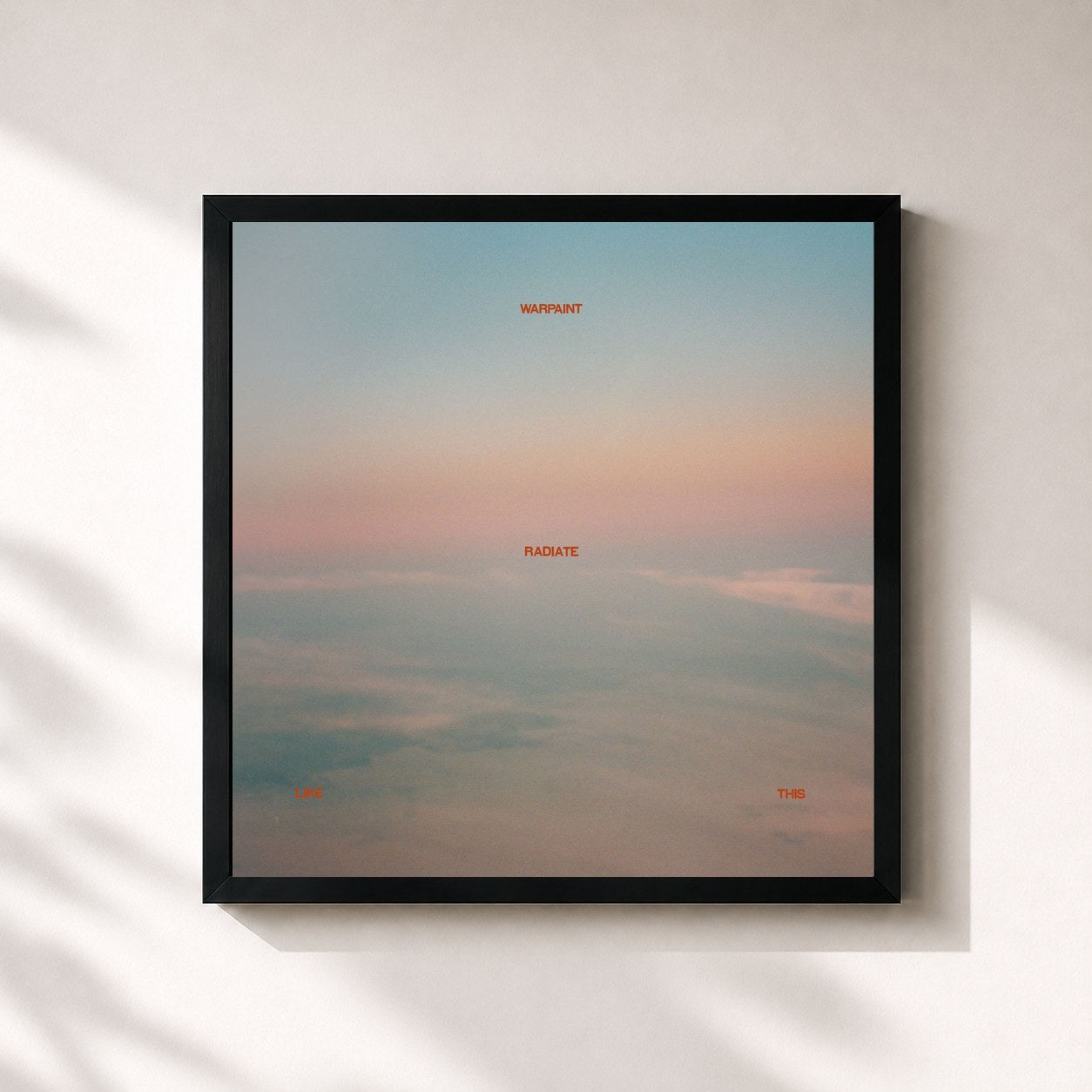#noir Tableau carré de l'album Radiate Like This de Warpaint, cadre noir 32x32 cm