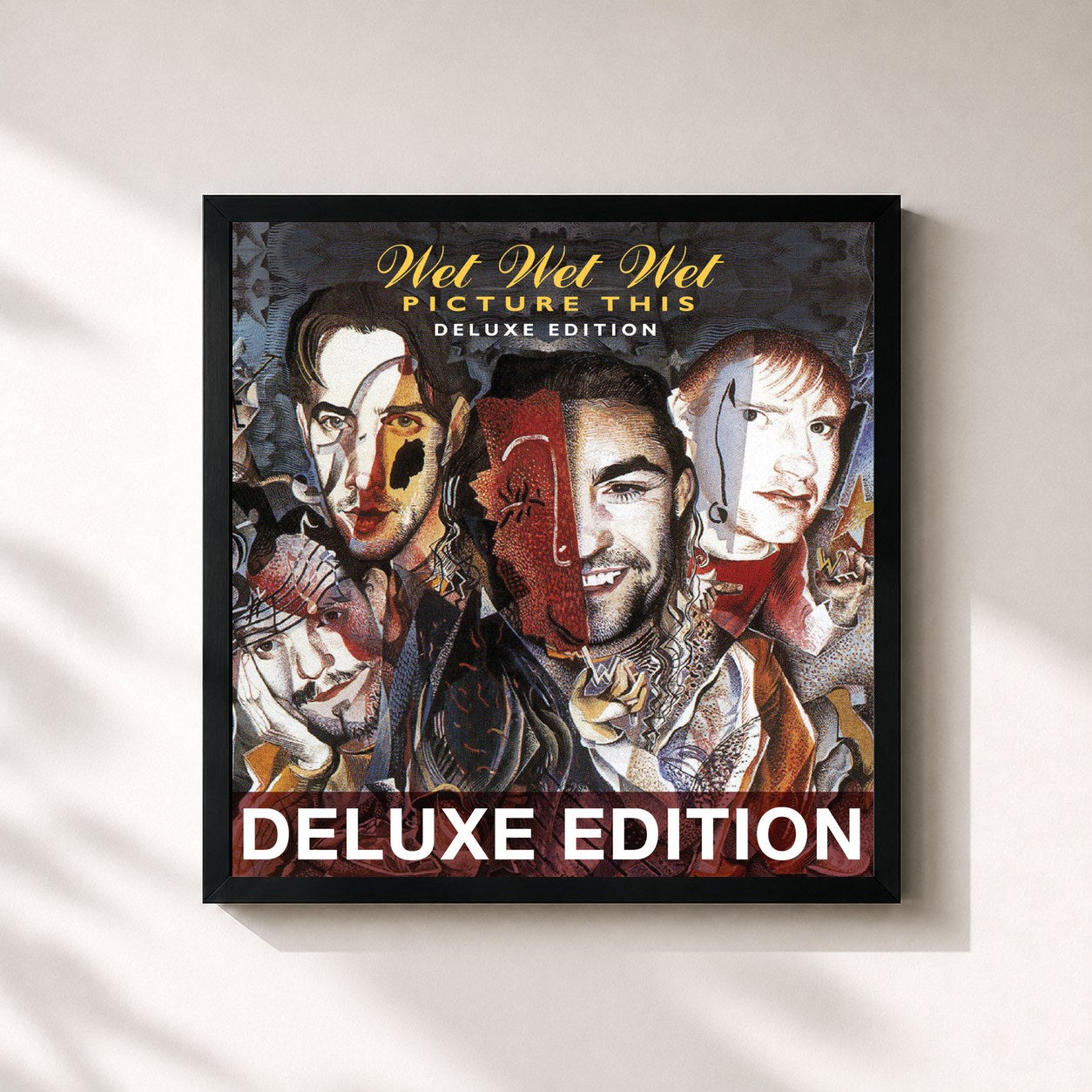 #noir Tableau carré de l'album Picture This (20th Anniversary Edition / Deluxe) de Wet Wet Wet, cadre noir 32x32 cm